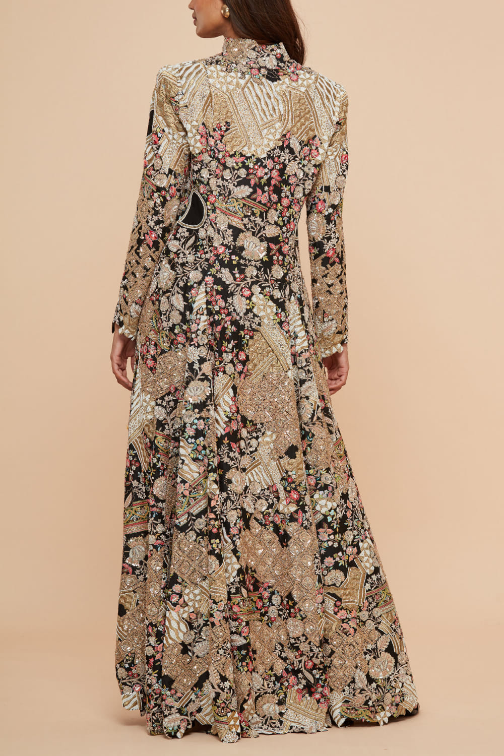 Pink Embroidered Jacket with Skirt Set