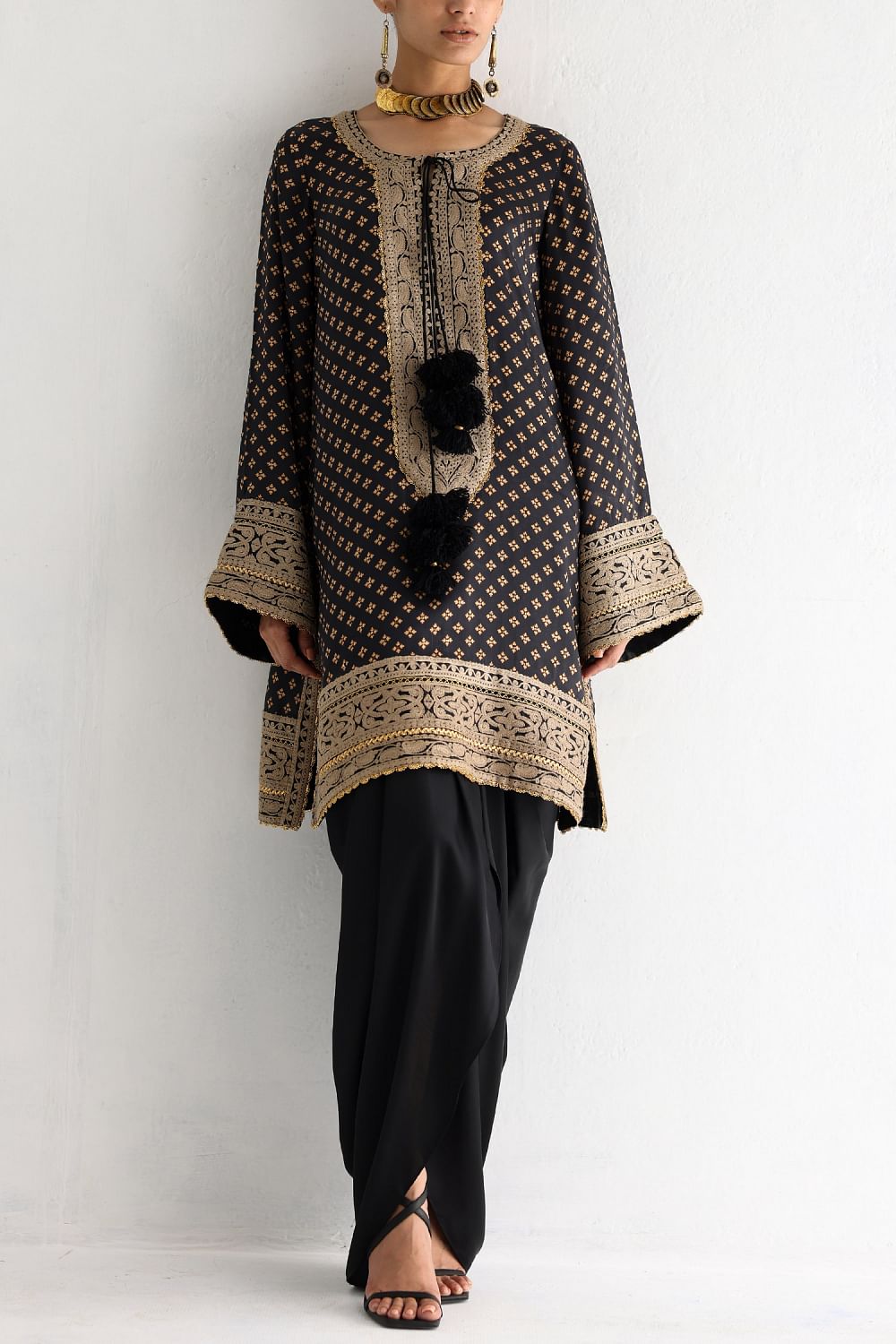 Kurta with dhoti style skirt clearance