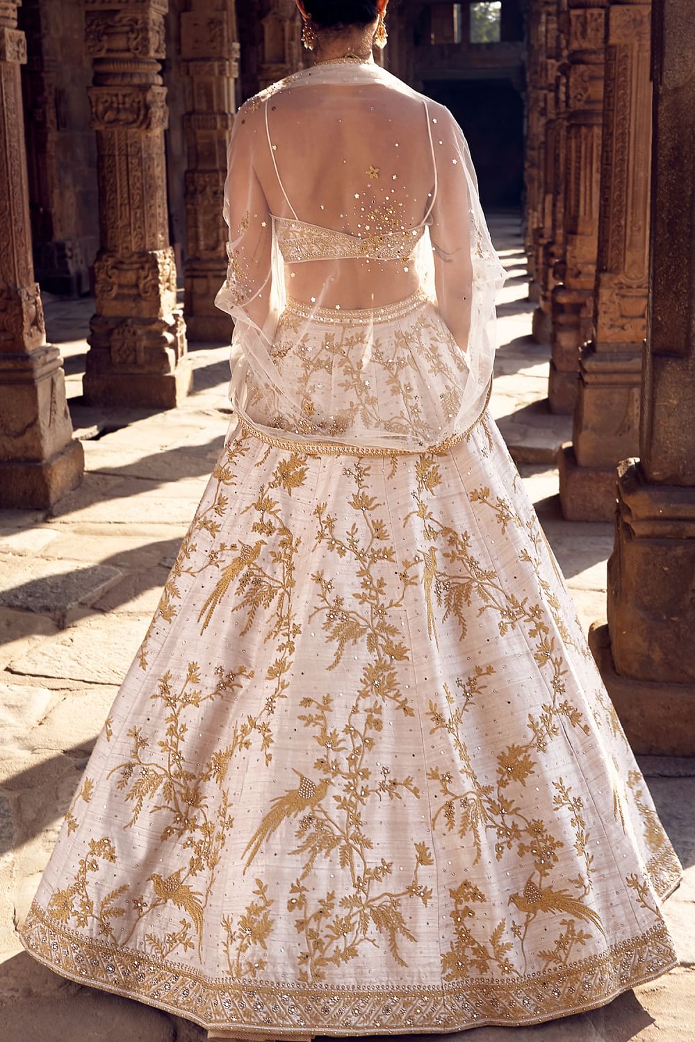 Ivory dori embroidered lehenga set
