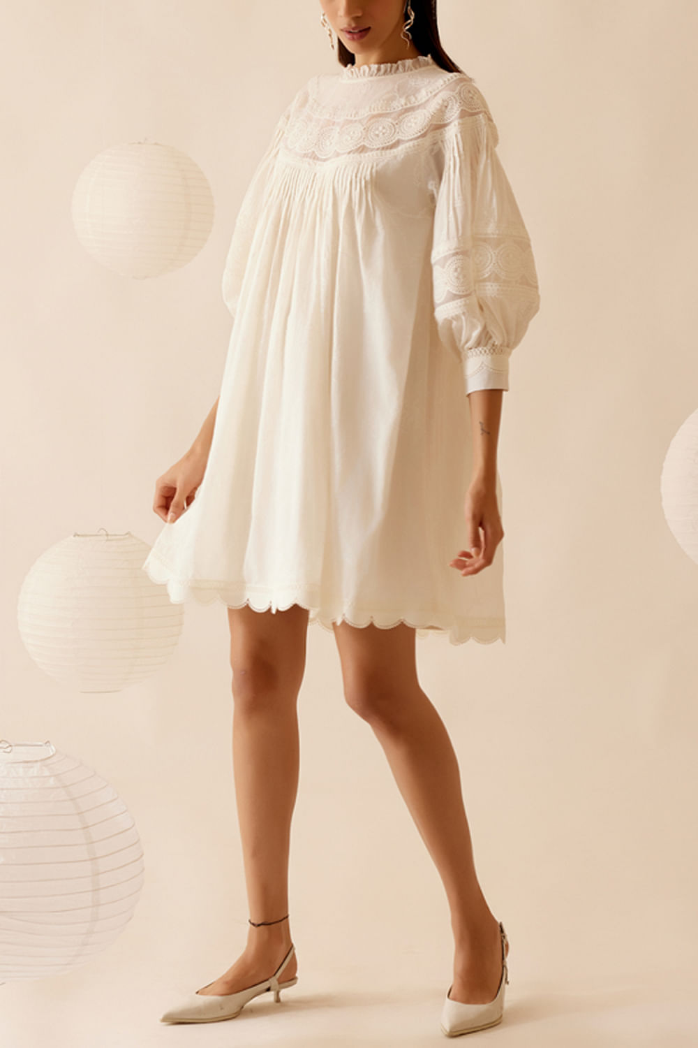 Ivory tunic dress 2025