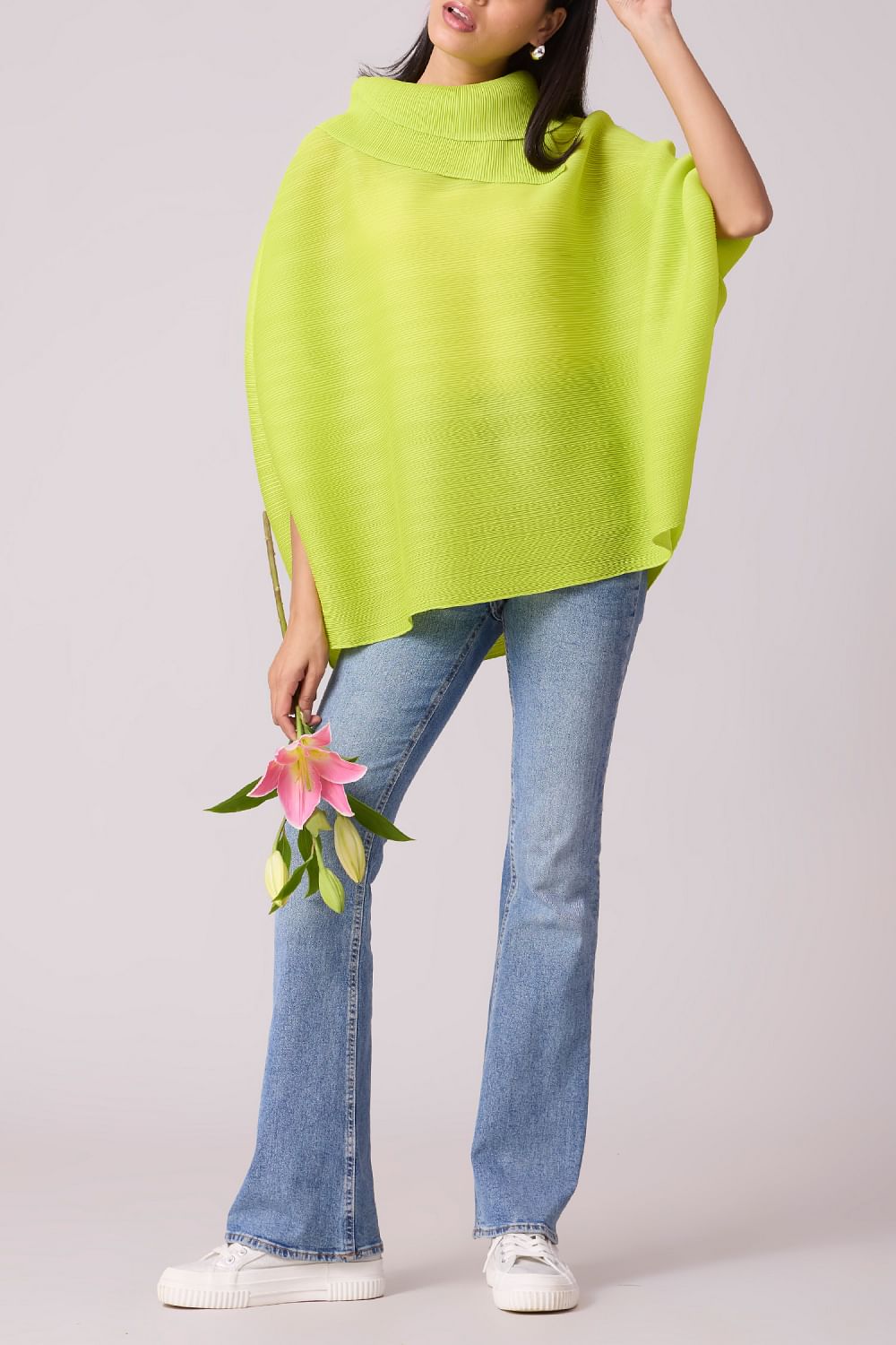 Buy Lime turtleneck top by Scarlet Sage at Aashni and Co