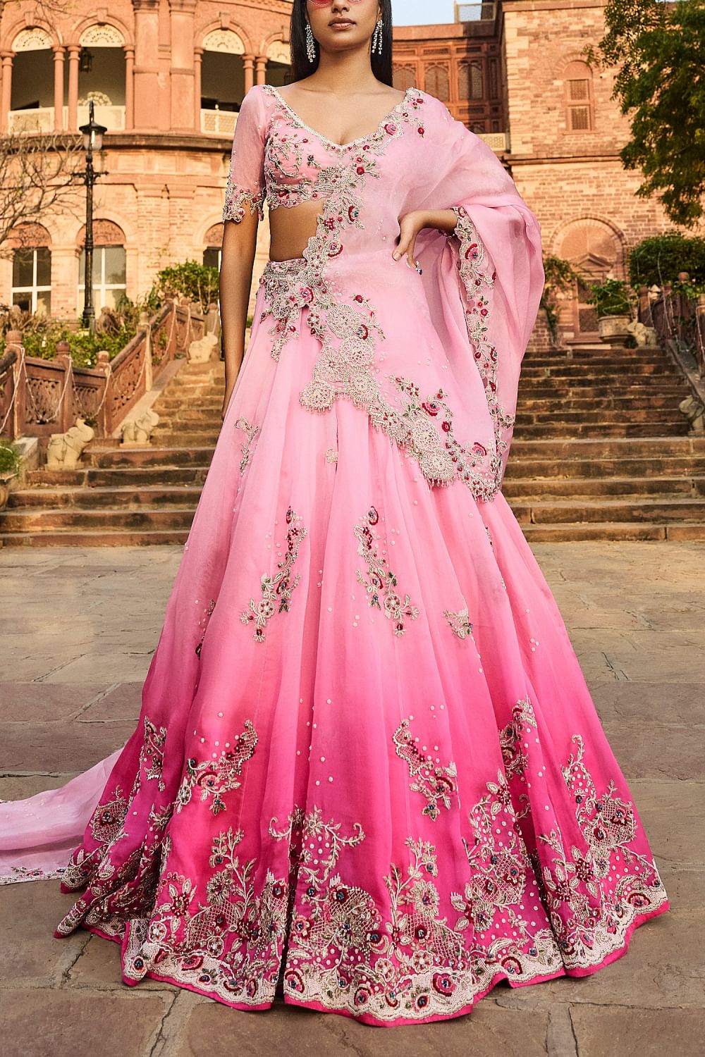 Ombre bridal lehenga discount
