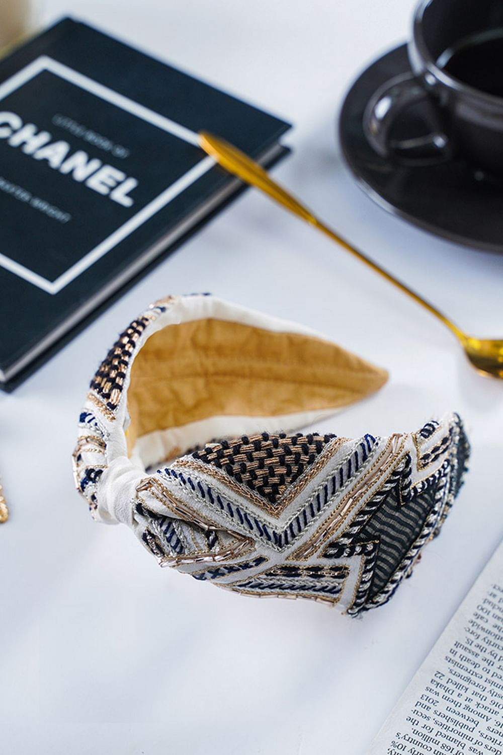 Geometric Embroidered Headband Geometric Embroidered Headband