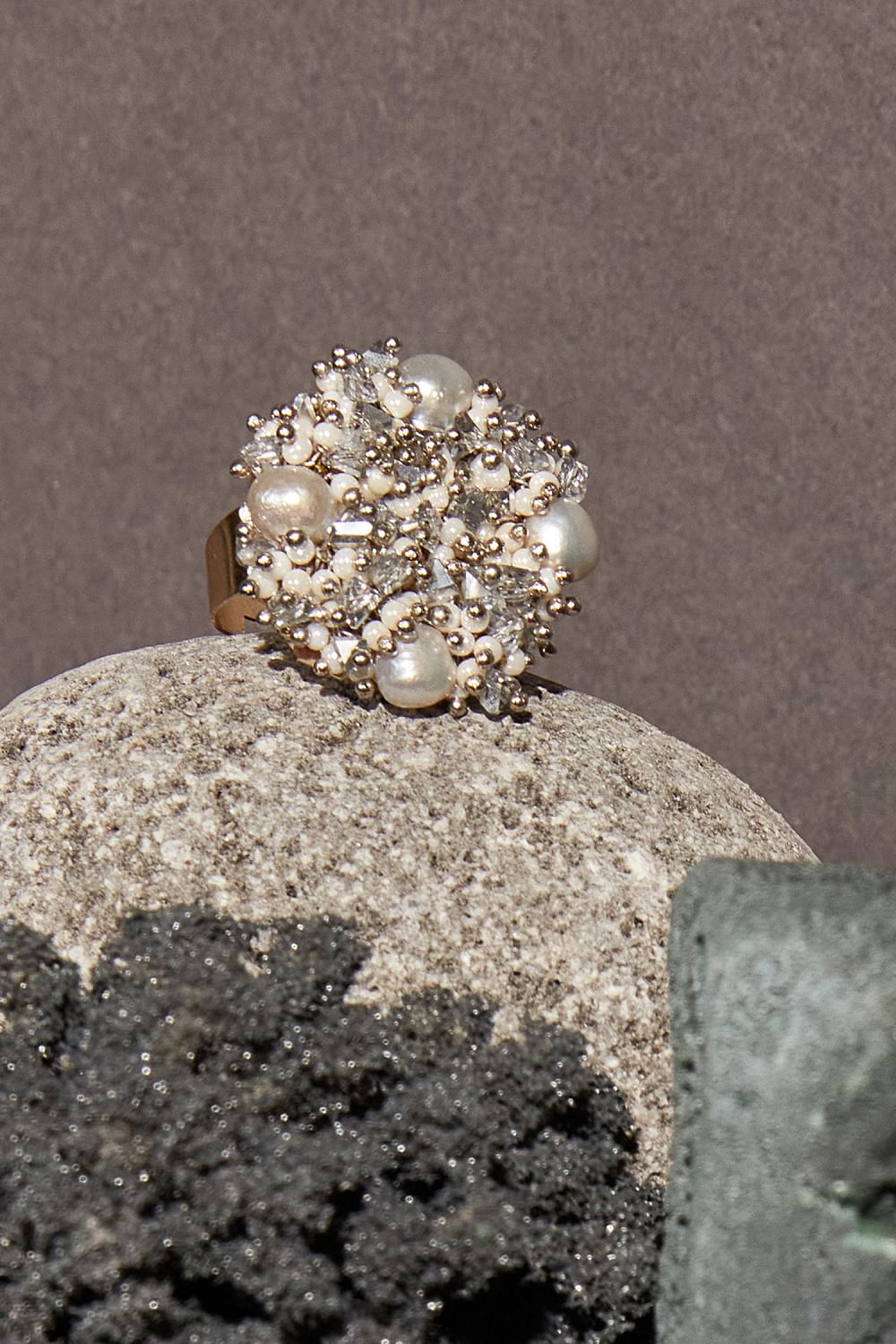 Grey semi precious stone clearance