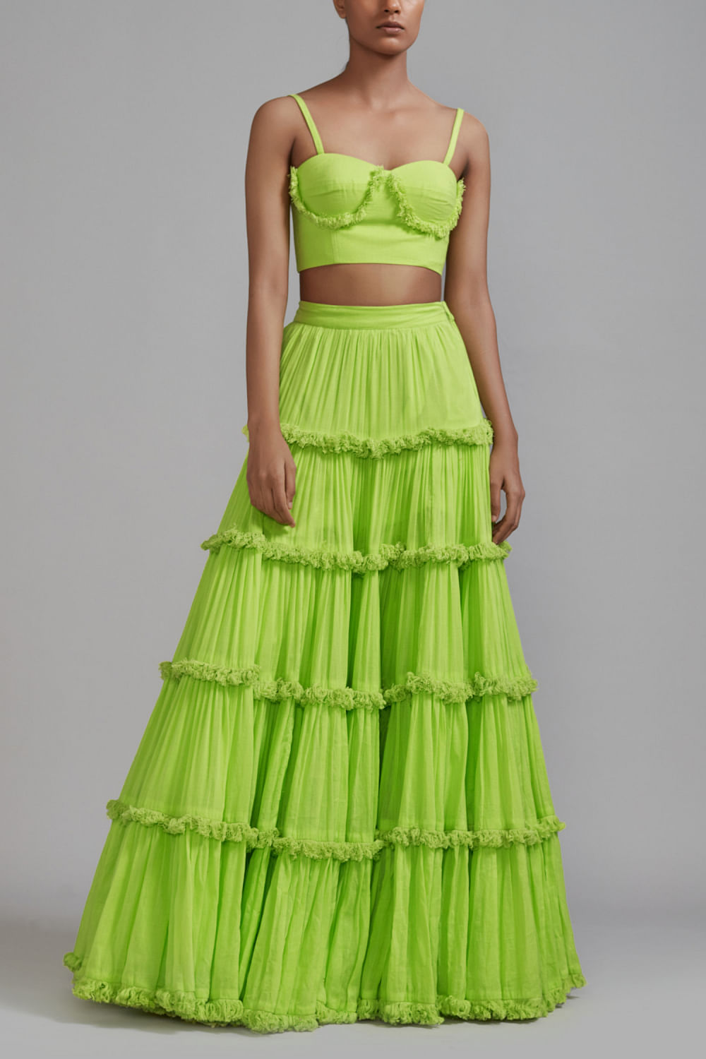 Neon tiered skirt clearance