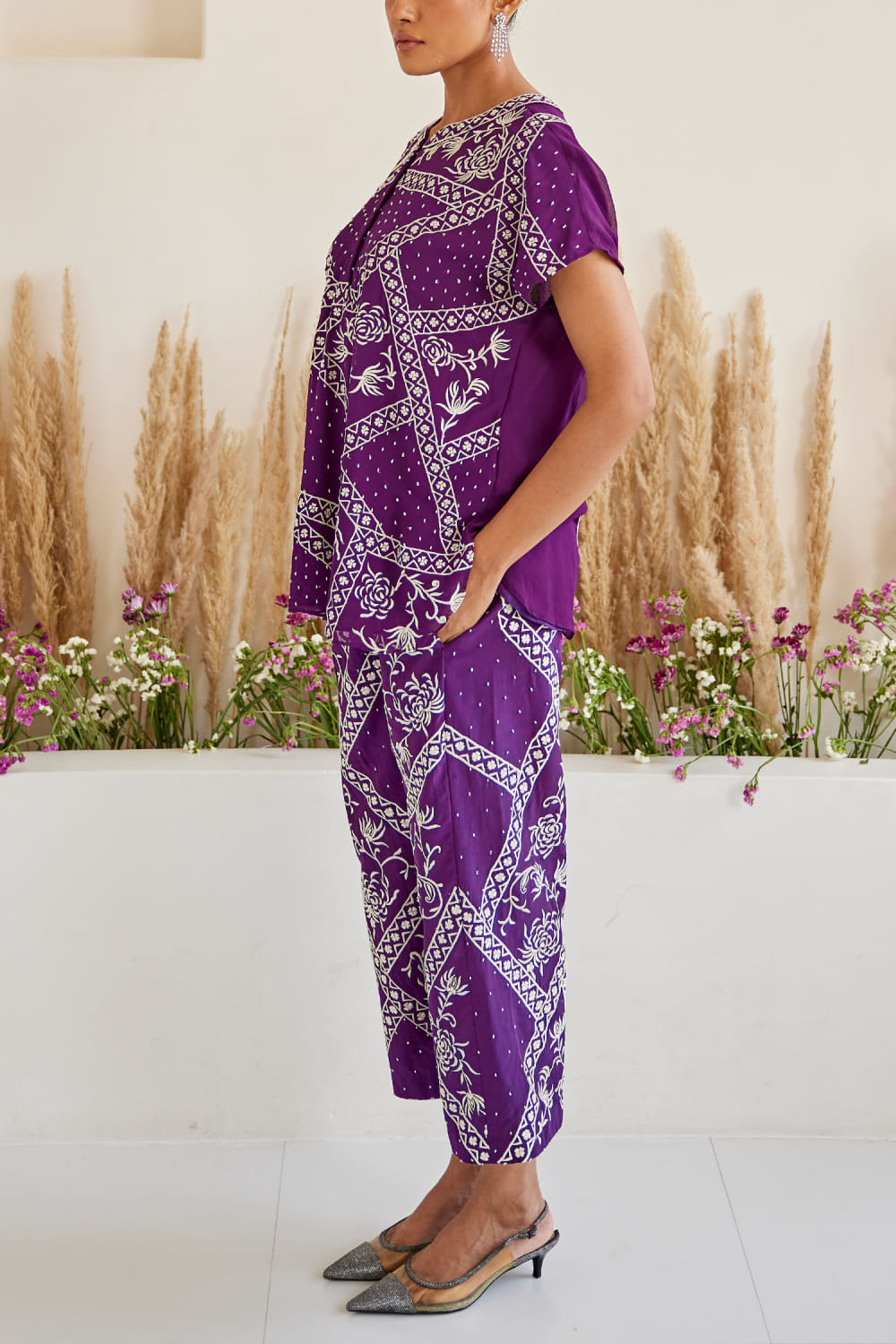 Buy Purple embroidered shirt by Twenty Nine at Aashni and Co