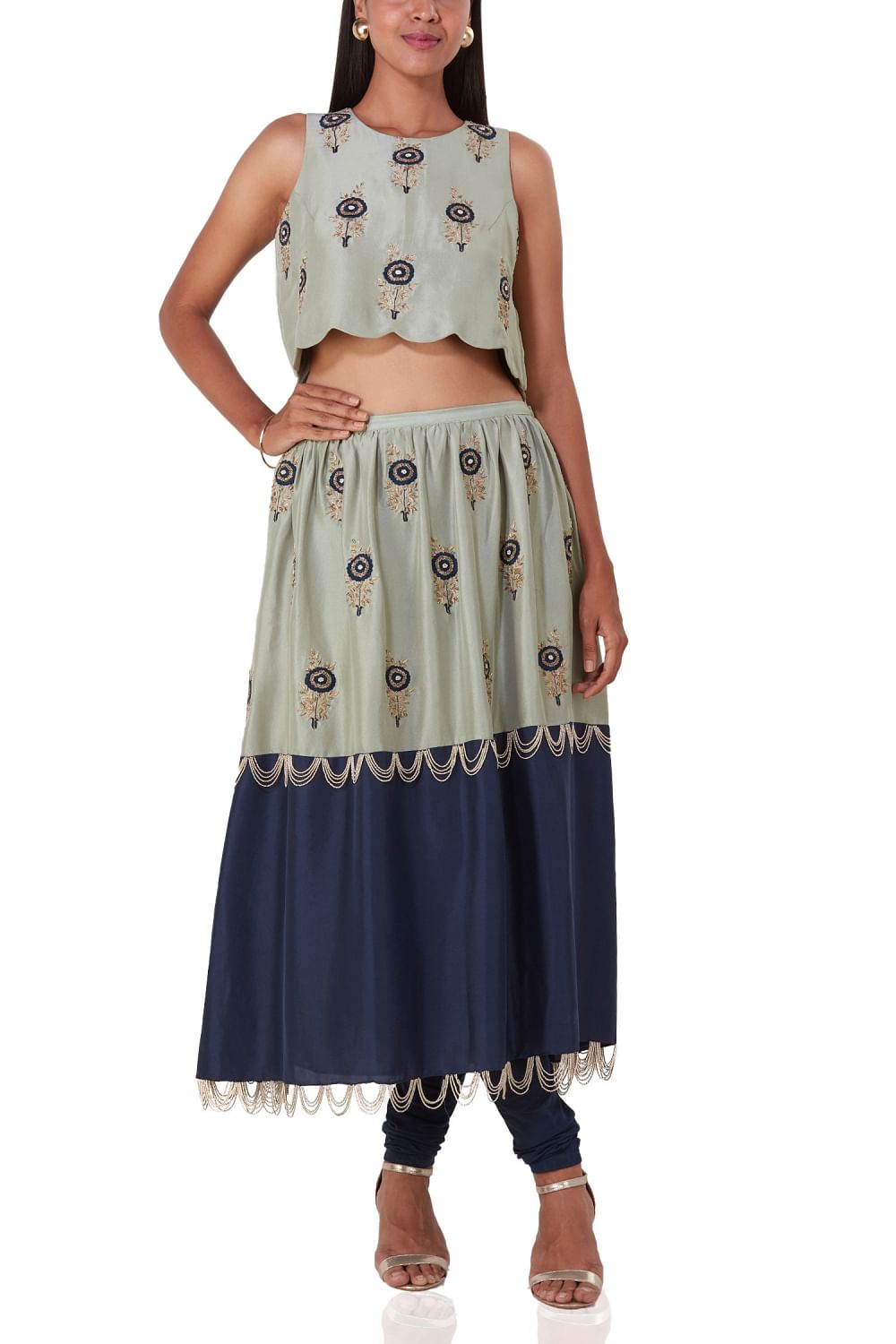 Crop top churidar clearance