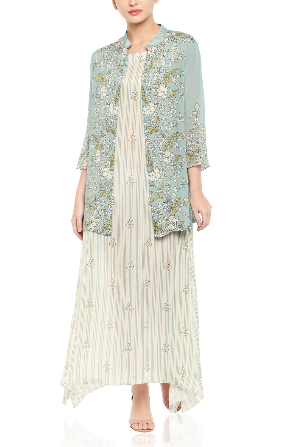 Buy Beige printed dress by Soup by Sougat Paul at Aashni and Co
