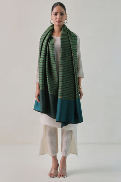Green pashmina shawl
