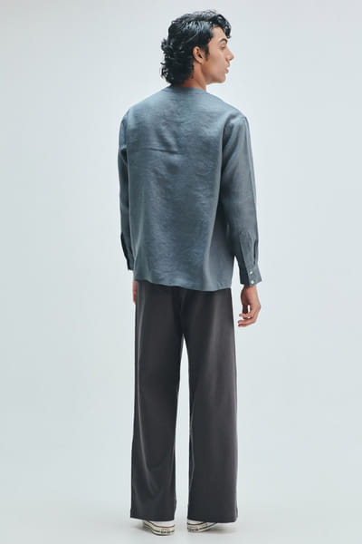 Saphed Grey overfold trousers SAPHAUG26D152925
