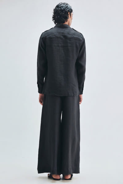 Saphed Black safari shirt SAPHAUG26D152941