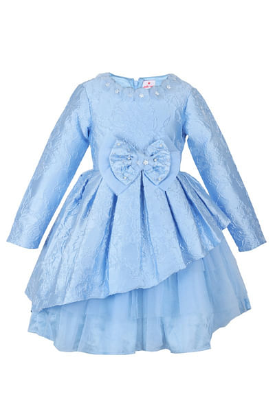 Blue tiered dress