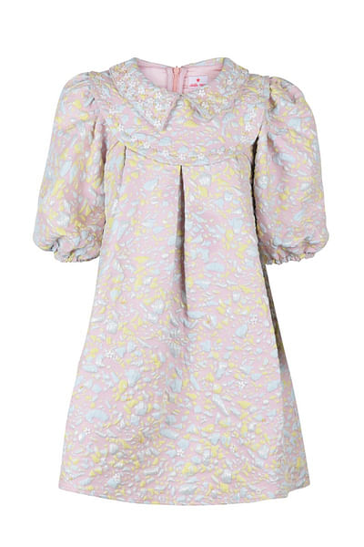 Multicolour floral jacquard pattern dress