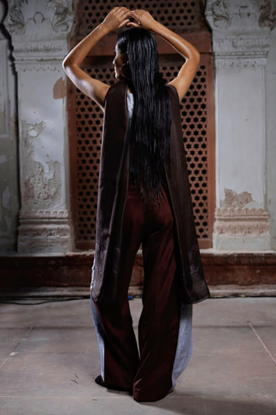 11 Tareng Icy blue handwoven silk co-ord set 11TAJUL26D148680