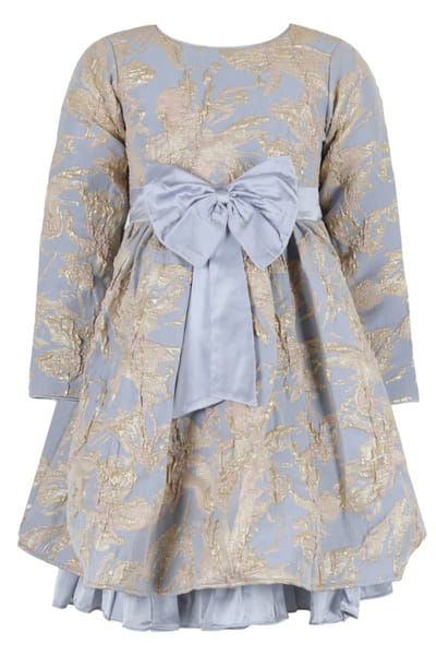 Multicoloured floral brocade dress