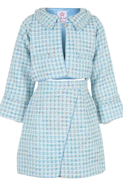Light blue tweed co-ord set
