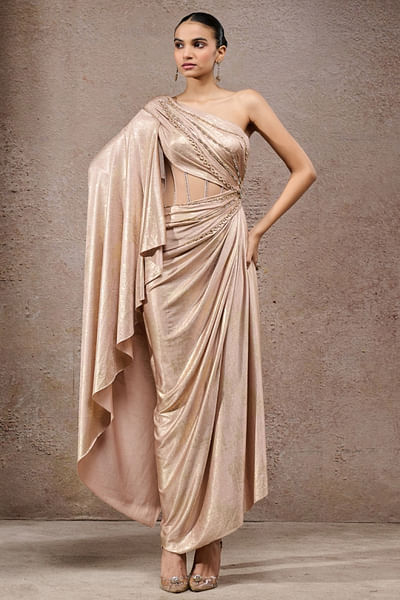 Blush draped dress