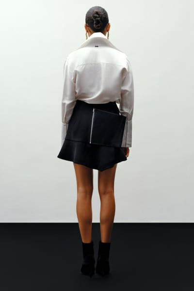 431-88 by Shweta kapur Off-white organza silk shirt 431JUL26D150496