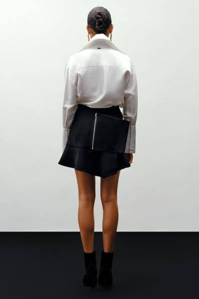 431-88 by Shweta kapur Black crepe mini skirt 431JUL26D150506