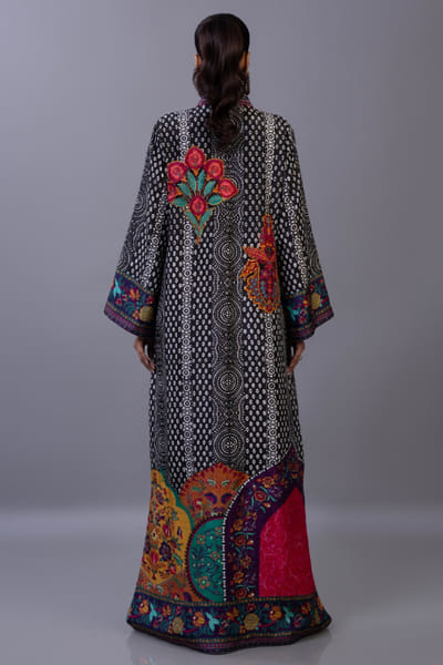 Zainab Chottani Multicolour printed silk kaftan ZAINAPR26D142587