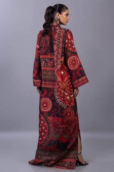 Zainab Chottani Multicolour print embroidery kaftan ZAINAPR26D142584