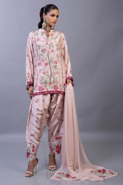 Zainab Chottani Pink printed dhoti kurta set ZAINAPR26D142591