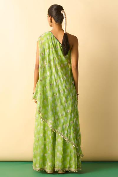 Gopi Vaid Lime green embroidered co-ord set GOPIJUL26D150638