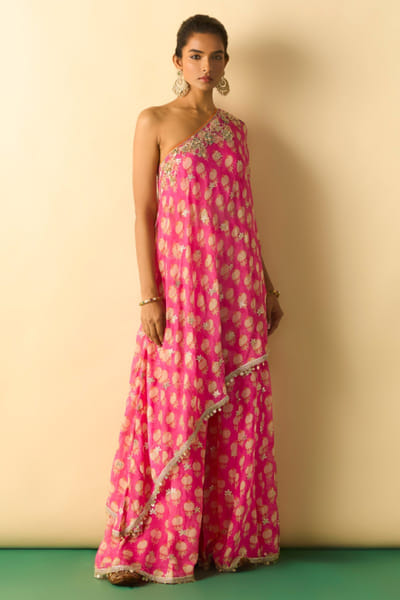 Gopi Vaid Pink embroidered co-ord set GOPIJUL26D150639