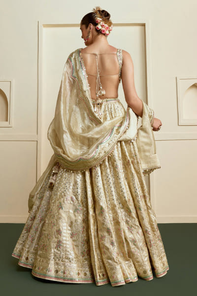 Gopi Vaid Gold gota embroidered lehenga set GOPIJUL26D149281