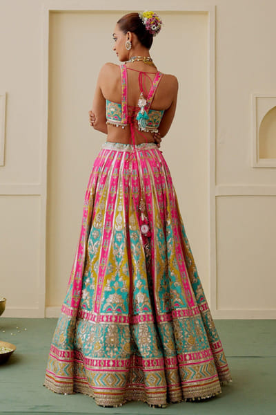 Gopi Vaid Multicoloured foil printed lehenga set GOPIJUL26D149291