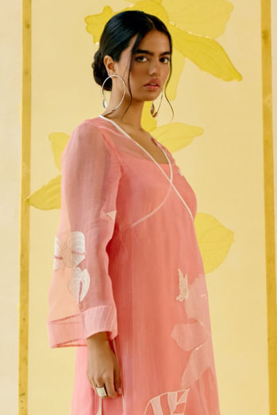 Silver leaf dangler earrings