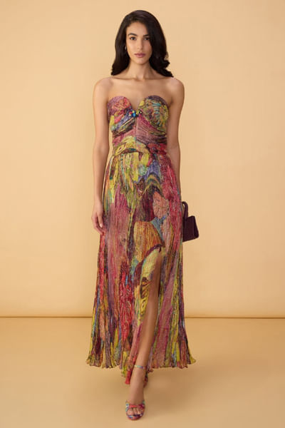 Multicolour floral printed dress