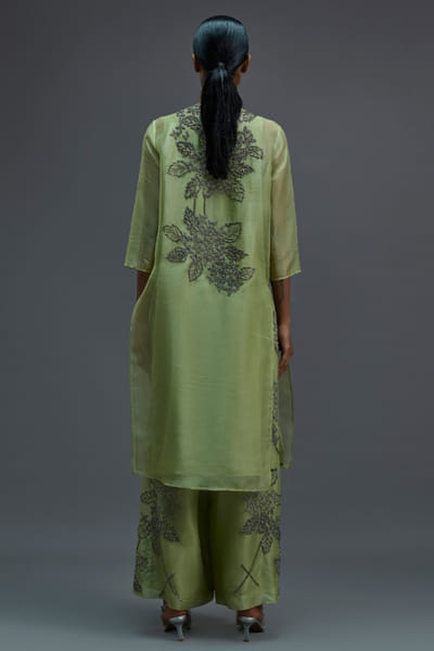 Peachoo Grass bead hand embroidered pants PEACAUG26D452876