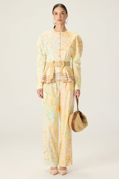 Saaksha & Kinni Multicolour floral print co-ord set SAAKAUG26D252502