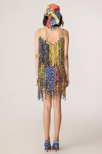 Saaksha & Kinni Multicolour stripe printed mini dress SAAKJUL26D148577