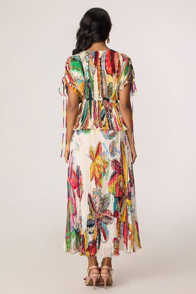 Saaksha & Kinni Multicolor abstract floral printed blouse SAAKJUL26D148588