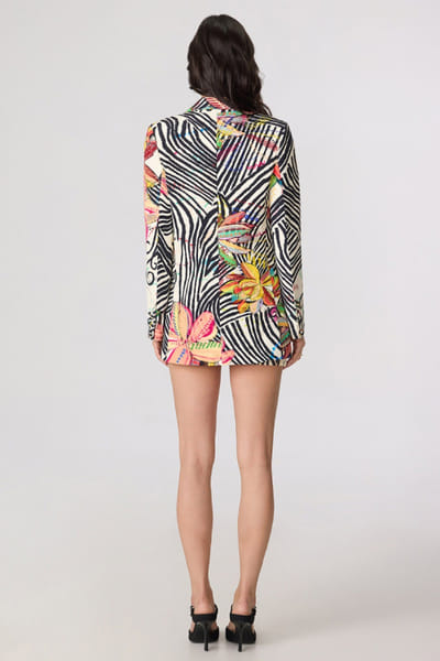 Saaksha & Kinni Multicolor abstract floral printed blazer SAAKJUL26D349190