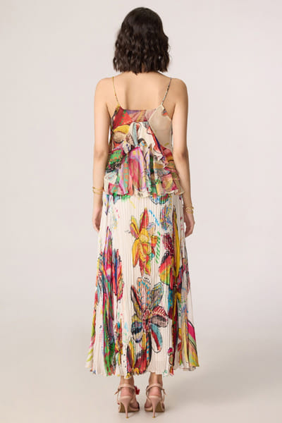 Saaksha & Kinni Multicolour abstract floral printed top SAAKJUL26D148593