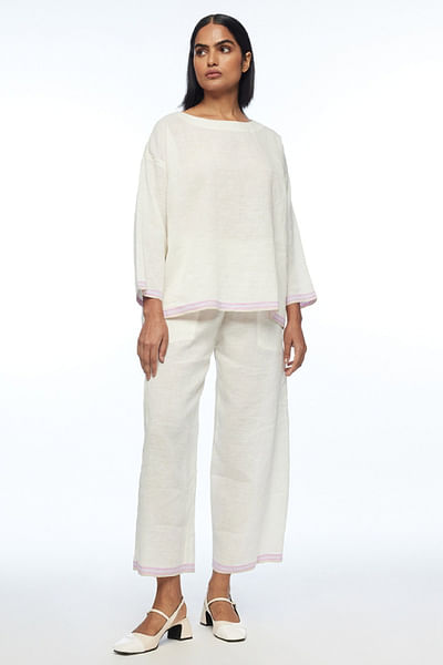 Ivory elastic pants