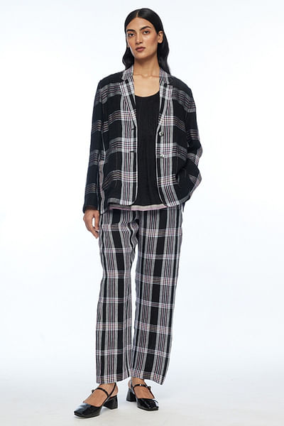 Black checkered pants