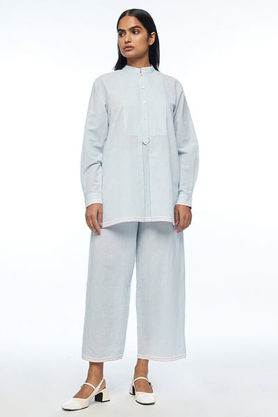 Powder blue elasticated pants