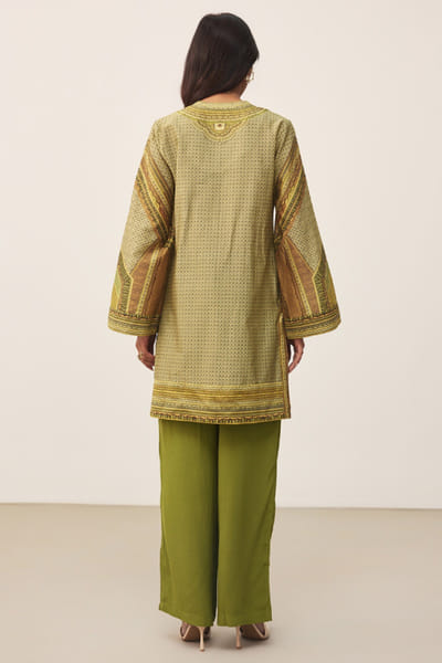 Ritu Kumar Green printed kurti and palazzo set RITUJUN26D347309
