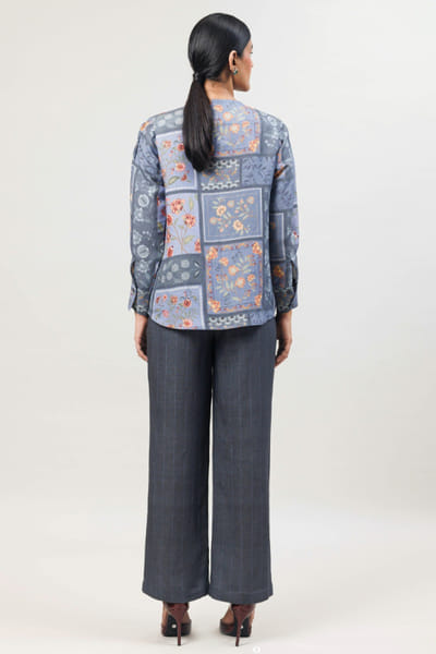 Sue Mue Charcoal grey printed co-ord set SUEMAPR26D143087