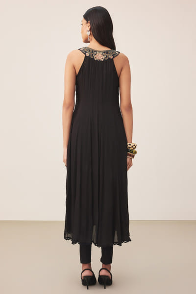 Ritu Kumar Black embroidered sleeveleless kurta set RITUJUN26D347316