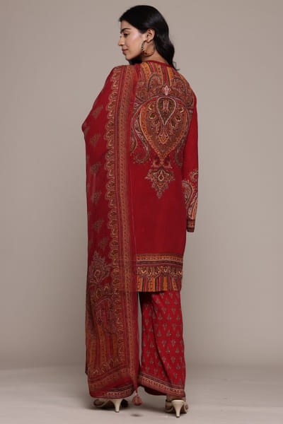 Ritu Kumar Red printed kurta set RITAPR25D125166