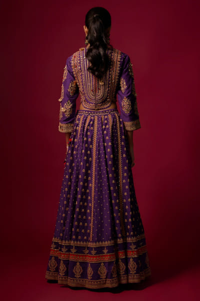 Shraddha Rambia Purple hand embellished lehenga set SHRAMAY26D144591