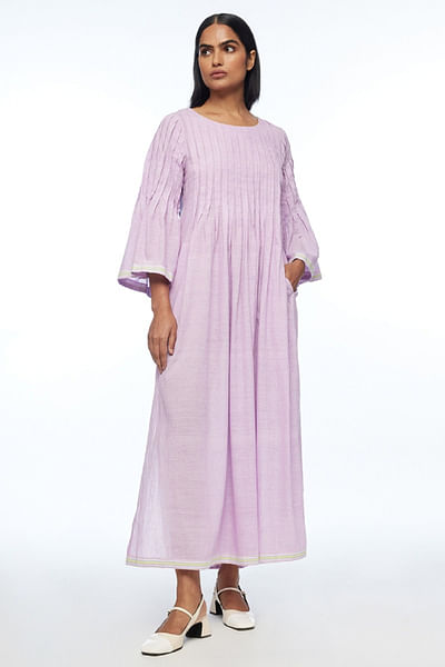 Mauve pleated dress