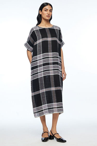 Black checkered dress