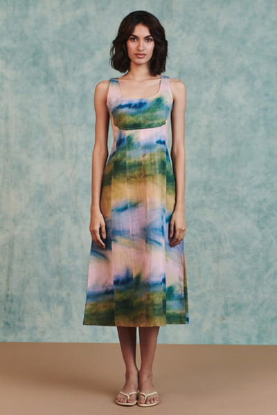 Saphed Prism ombre digital printed dress SAPHAUG26D152219