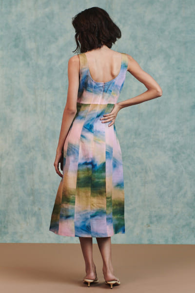 Saphed Prism ombre digital printed dress SAPHAUG26D152219